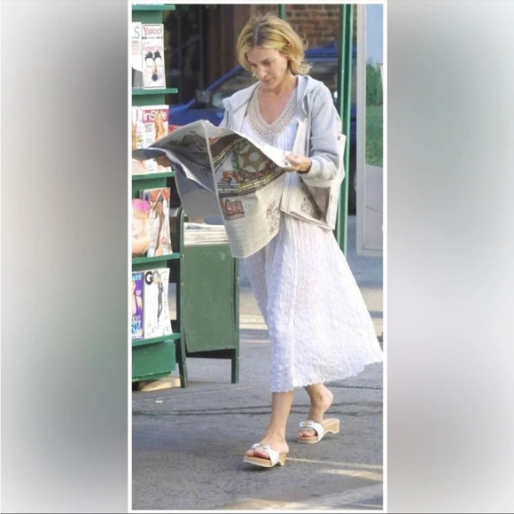 DR SCHOLLS Vintage 1980s black leather wooden The Original Sandal Exercise - Picture 2 of 14